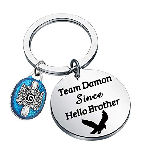 POTIY Vampire Fans Gift Vampire Inspired Jewelry Team Damon Since Hello Brother Movie Jewelry For Women Girls -Keychain-