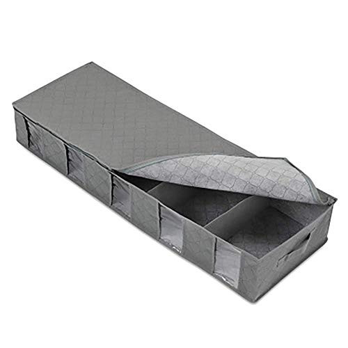 Hopter Storage Box Storage Cubes with lid Foldable Clothing Storage Basket Handles Container and Storage Organizers for Toys, Shelves, Clothes, Papers and Books etc.-97x33x15cm-