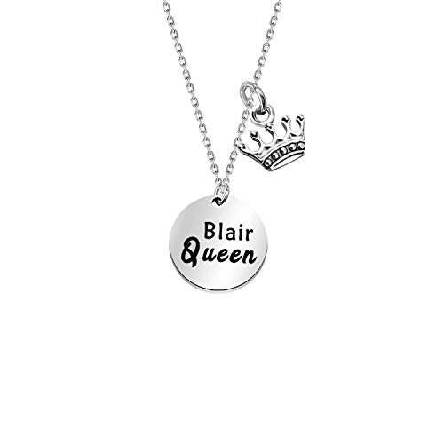 WSNANG Gossip Girl Inspired Gift Blair Queen Necklace Blair Queen B Jewelry for Gossip Girl TV Show Fans -Blair NL-