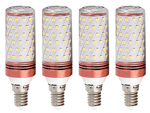 BesYouSel LED Corn Light Bulb E14 Base LED Chandelier Bulbs 12W LED Lamp 120 Watt Equivalent LED Chandelier Bulbs 4000K Natural White,Non-Dimmable for Decorative Candle Ceiling Fan, Green, Pack of 4