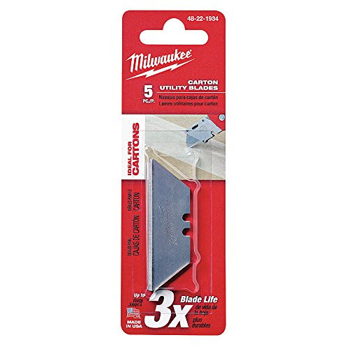 Milwaukee 48-22-1934 5-Piece Carton Utility Knife Blades