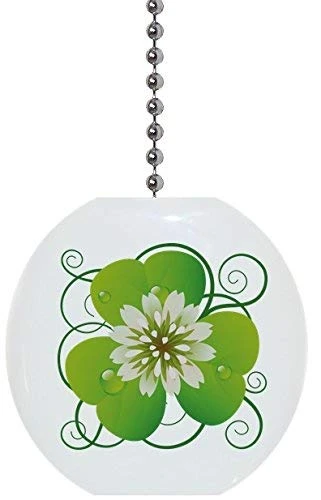 Shamrock Flower Solid Ceramic Fan Pull
