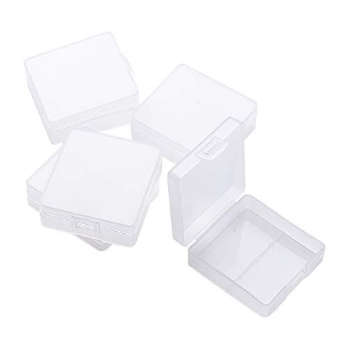Fielect 2 x 9V Battery Storage Case Holder Organizer Box Transparent 5Pcs