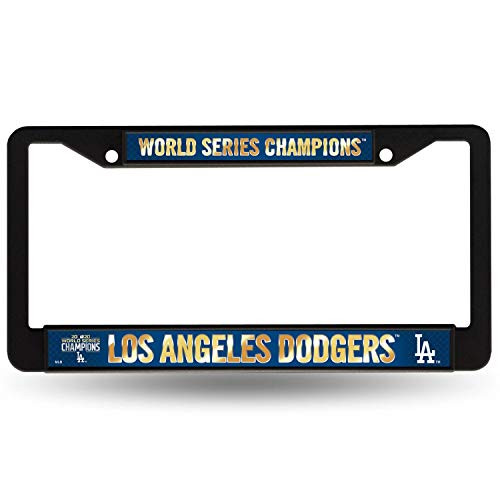 Rico 2020 Los Angeles LA Dodgers World Champions Black Plastic Frame, WS Baseball Fan License Plate Rico 2020 Los Angeles LA Dodgers World Champions Black Plastic Frame, WS Baseball Fan License Plate