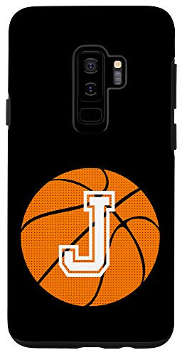 Galaxy S9 plus Ball Initial Letter J Monogram For Basketball Player And Fan Case