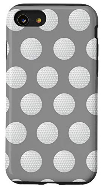 iPhone SE -2020- / 7 / 8 Grey Golf Ball Pattern Trendy Best Golfer Gift Golf Dad Set Case