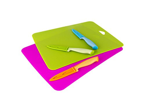 Art and Cook 8 Piece Cutting Board & Knife Set, Multicolor
