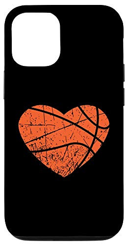 iPhone 12/12 Pro Black Heart Shaped Basketball Ball Valentine Day Gift Case