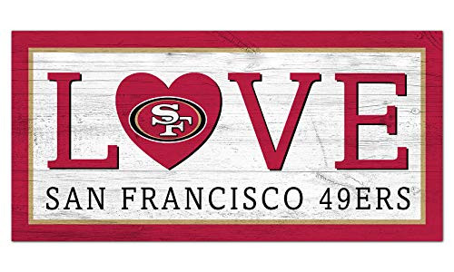 NFL San Francisco 49ers Unisex San Francisco 49ers Love Sign, Team Color, 6 x 12