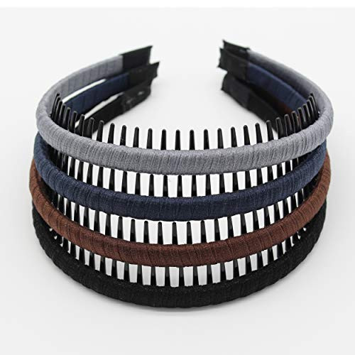 JOBAND Fashion hair Accessories Hair band headbands for women/Girls Non-slip hairband Comfy Hair Hoop Resin teeth Comb -4 Colors-