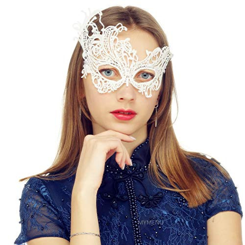 Masquerade Mask for Women Luxury Venetian Mask Women's Lace Eye Mask For Masquerade Party Prom Ball Bar Costume Festival Carnival Mardi Gras -Phoenix White- Masquerade Mask for Women Luxury Venetian Mask Women's Lace Eye Mask For Masquerade Party Prom Ball Bar Costume Festival Carnival Mardi Gras -Phoenix White-