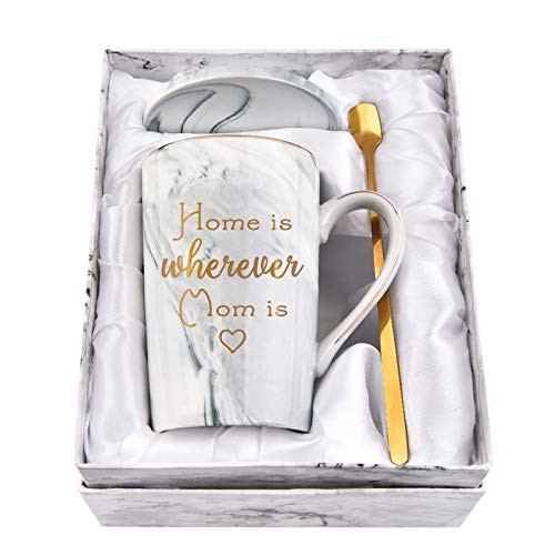 Funny Coffee Mugs for Mom Mothers Day Gifts for Mom from Daughter Son Home Is Wherever Mom Is Mug Birthday Gifts for Mom Women Mom Marble Coffee Cups 14 Oz Gray with Gift Box Funny Coffee Mugs for Mom Mothers Day Gifts for Mom from Daughter Son Home Is Wherever Mom Is Mug Birthday Gifts for Mom Women Mom Marble Coffee Cups 14 Oz Gray with Gift Box