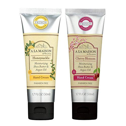 A La Maison Hand Cream Honeysuckle  and  Cherry Blossom 1.7 Oz Each