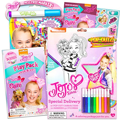 JoJo Siwa Coloring Book Super Set ~ JoJo Siwa Coloring and Activity Books with JoJo Siwa Stickers, Puzzles and Games -JoJo Siwa Party Supplies Bundle-