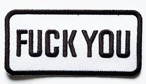 HHO White Patch Fuck You Patch Embroidered DIY Patch Logo Vest Jacket Cap Backpack Jackets Custom Patch Iron On/sew on Patch