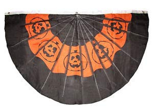 LuxMart 3x5 Happy Halloween Pumpkin Jack o Lantern Bunting Fan Flag 3'x5' Grommets LuxMart 3x5 Happy Halloween Pumpkin Jack o Lantern Bunting Fan Flag 3'x5' Grommets