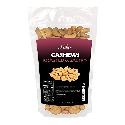 Jaybee's Whole Cashews Roasted  and  Salted 15 oz - Daily Healthy Snack, Rich in Nutrients, Vitamins, Protein, Vegan, Keto Friendly - Kosher Certified