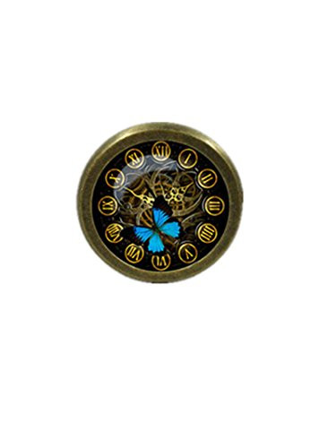 Steampunk Clock - Drawer Knobs Pulls Handles/Kitchen Cabinet Knobs Handle Pull/Antique Brass Dresser Drawer Knobs Furniture Hardware