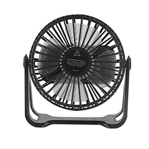 qiguch66 Mini Fan for Desk,Small Personal Fan,Summer Portable USB Rechargeable Mini Cooling Fan Travel Home Office Air Cooler - Black XH08