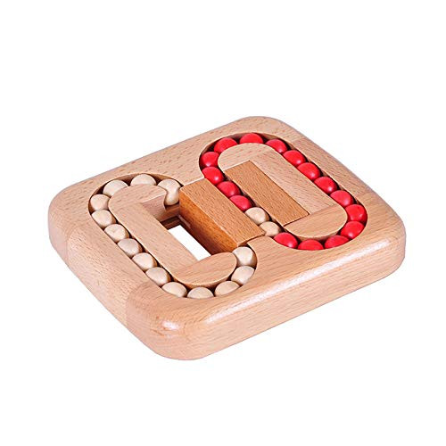 S5E5X Wooden Ball Maze Puzzle Lock, IQ Puzzle Brain Teaser Toy/Wooden Kongming Lock Game Toy for Adults and Kids -Wood-
