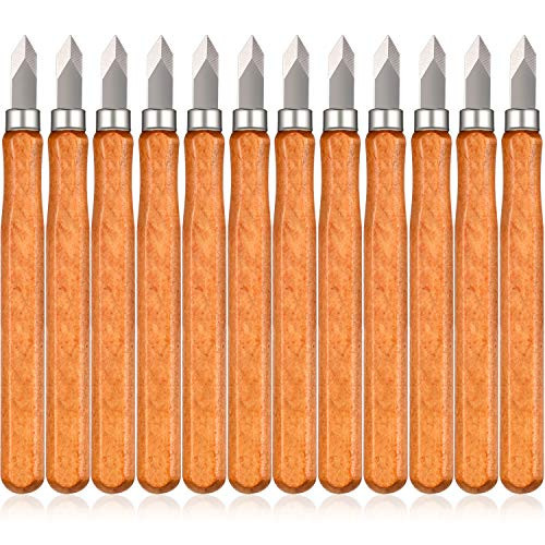 Marking Knife Woodworking Marking Knife Thin Blade Dual Double Bevel Striking Knife Hardened Mn-V Steel Heat Treated Striking Marking Knife -12 Pieces-