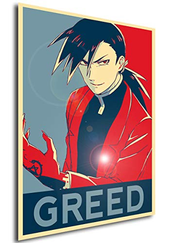 Instabuy Poster Full Metal Alchemist Propaganda Ling Greed - Formato A3 -42x30 cm-