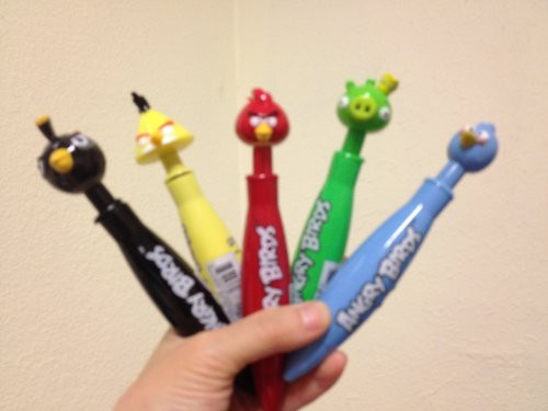 Angry Birds Clicker Pen Character Ballpoint Pens -5 Pack- by Angry Birds