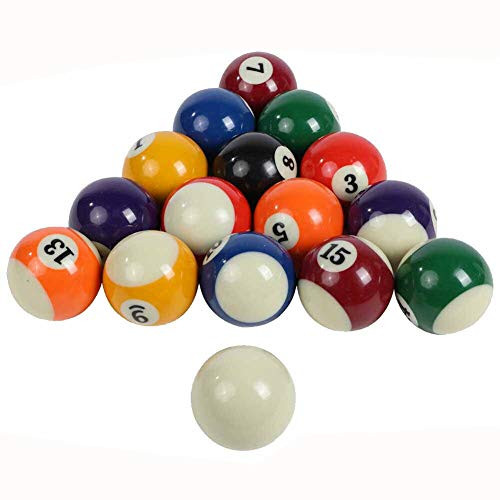 East Eagle Pool Balls Mini Pool Balls Set,1-1/2 Inch Billiard Balls Set Not Regulation Size, Complete 16 Ball Set
