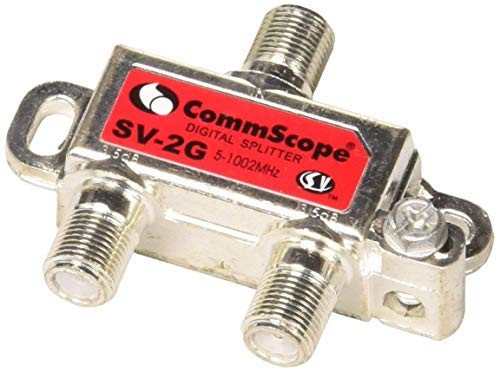 Set of 2-Way Digital Coaxial Splitter SV-2G, 5-1002 Mhz & 3-Pack 6 Feet Coaxial Cable
