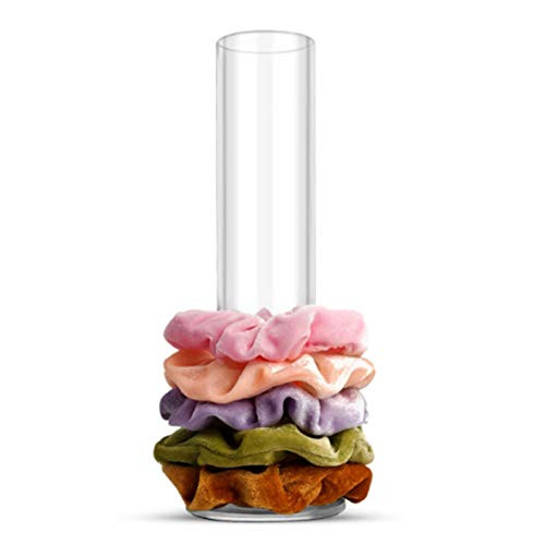 Acrylic Scrunchie Holder Stand Girls Clear Scrunchy Tower, Hair Tie Accessories Organizer Holds A Lot Of Scrunchies, Acrylic Jewelry Bracelet Display Stand Bangle Scrunchy Display Organizer T-Bar