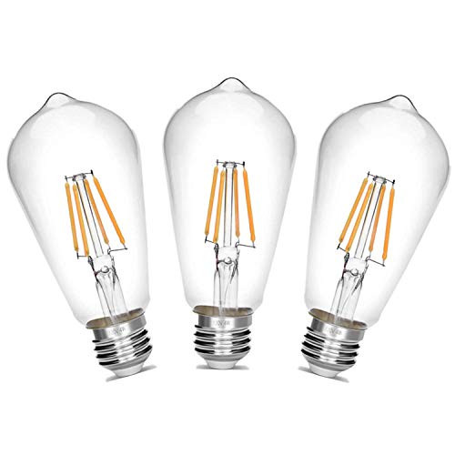 LED Edison Bulb,Antique 40W Vintage Edison Bulb,E26 Light Bulb Dimmable Led Bulb 450 Lumens 2700K,Pack of 3