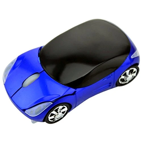 YooZoo Wireless Sport Car Mouse Optical Mouse Mice Ergonomic Design for Computer Laptop (Blue)