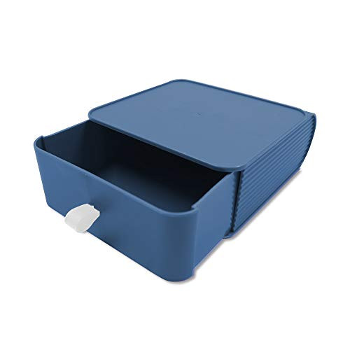 LELE LIFE Fashionable Desktop Storage Drawers, Stackable Makeup Cosmetic Organizer Storage Drawers Jewelry Box, Organization Drawers Jewelry Storage Case, 1 Drawer, Dark Blue LELE LIFE Fashionable Desktop Storage Drawers, Stackable Makeup Cosmetic Organizer Storage Drawers Jewelry Box, Organization Drawers Jewelry Storage Case, 1 Drawer, Dark Blue