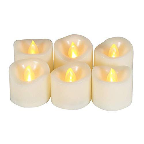Flameless Flickering LED Votive Tealight Candles Battery Operated with Timer / 6 Hours On and 18 Hours Off Per Cycle, LED Tea Light Candles for Outdoor Halloween Pumpkin Light Christmas Decorations Flameless Flickering LED Votive Tealight Candles Battery Operated with Timer / 6 Hours On and 18 Hours Off Per Cycle, LED Tea Light Candles for Outdoor Halloween Pumpkin Light Christmas Decorations
