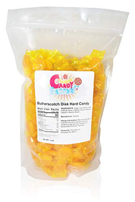 Sarah's Candy Factory Butterscotch Discs Hard Candy in Resealable Bag 3 Lbs Sarah's Candy Factory Butterscotch Discs Hard Candy in Resealable Bag 3 Lbs