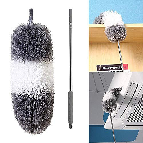 Microfiber Duster for Cleaning with Extension Pole Reaches About 30-100 Inches,Feather Duster for Cleaning High Ceiling, Ceiling Fan, Blinds, Cobwebs, Furniture, Cars Microfiber Duster for Cleaning with Extension Pole Reaches About 30-100 Inches,Feather Duster for Cleaning High Ceiling, Ceiling Fan, Blinds, Cobwebs, Furniture, Cars