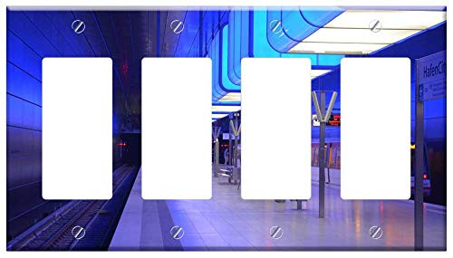 Switch Plate 4 Gang Rocker/GFCI - Hamburg Harbour City Subway Station