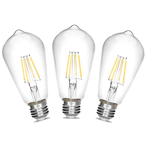 LED Edison Bulb,Antique 40W Vintage Edison Bulb,E26 Light Bulb Dimmable Led Bulb 450 Lumens 4000K,Pack of 3