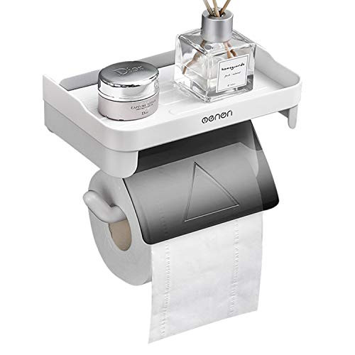 Toilet Paper Holder with Shelf,Self Adhesive Toilet Roll Holder Bathroom Kitchen,Wall Mount Toilet Paper Roll Holder, Tissue Paper Roll Dispenser Holder for Bathroom Kitchen Washroom Toilet Paper Holder with Shelf,Self Adhesive Toilet Roll Holder Bathroom Kitchen,Wall Mount Toilet Paper Roll Holder, Tissue Paper Roll Dispenser Holder for Bathroom Kitchen Washroom