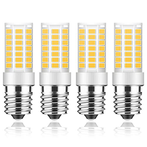 E17 LED Bulb Dimmable, 4W Microwave Oven Bulb, 40W Incandescent Bulb Replacement for Over Stove Appliance, Range Hood, Refrigerator, 120V 400LM, Warm White 3000K, E17 Intermediate Base -4 Pack- E17 LED Bulb Dimmable, 4W Microwave Oven Bulb, 40W Incandescent Bulb Replacement for Over Stove Appliance, Range Hood, Refrigerator, 120V 400LM, Warm White 3000K, E17 Intermediate Base -4 Pack-