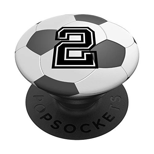 Soccer Ball Futbol Player Jersey Number -2 - Soccer Gifts PopSockets Grip and Stand for Phones and Tablets Soccer Ball Futbol Player Jersey Number -2 - Soccer Gifts PopSockets Grip and Stand for Phones and Tablets