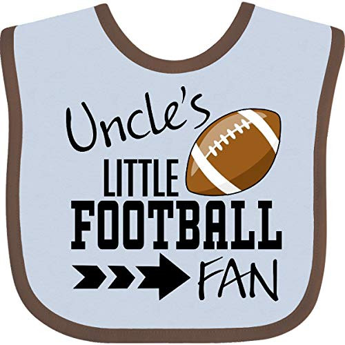 Inktastic Uncle's Little Football Fan Baby Bib Blue and Chocolate 31b38 Inktastic Uncle's Little Football Fan Baby Bib Blue and Chocolate 31b38