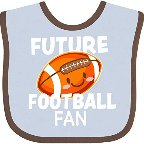Inktastic Future Football Fan Baby Bib Blue and Chocolate 3417d Inktastic Future Football Fan Baby Bib Blue and Chocolate 3417d