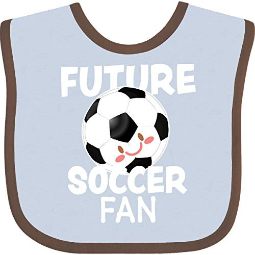 Inktastic Future Soccer Fan Baby Bib Blue and Chocolate 3417f Inktastic Future Soccer Fan Baby Bib Blue and Chocolate 3417f