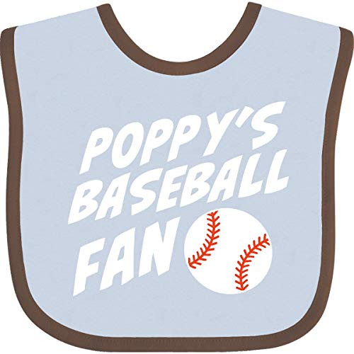 Inktastic Poppys Baseball Fan Baby Bib Blue and Chocolate 352ba Inktastic Poppys Baseball Fan Baby Bib Blue and Chocolate 352ba