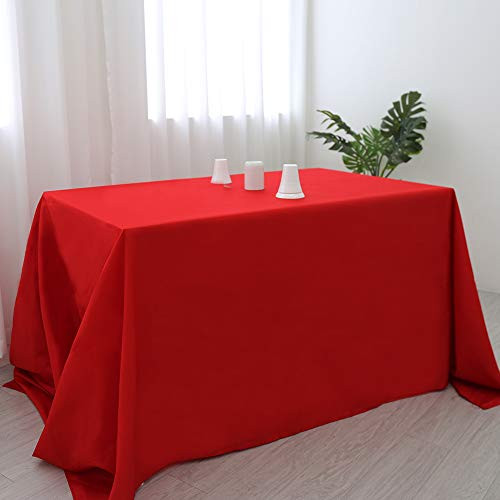 Zdada Red Home Outdoor Polyester Table Linens 50x50'' Square Tablecloth for Square Table