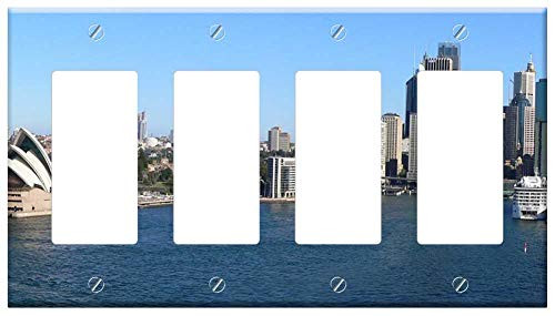 Switch Plate 4 Gang Rocker/GFCI - Sydney Australia Sydney Harbour Opera House