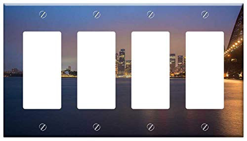 Switch Plate 4 Gang Rocker/GFCI - Sydney Australia Sydney Opera House Sydney Harbour