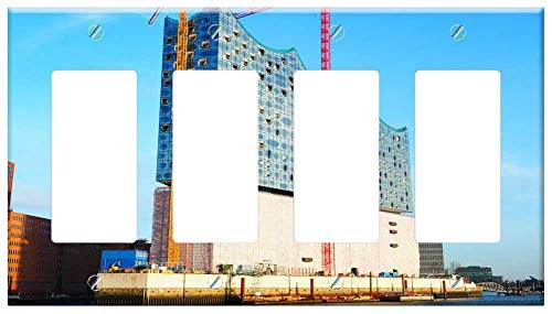 Switch Plate 4 Gang Rocker/GFCI - Elbe Philharmonic Hall Hamburg Landmark Harbour City Switch Plate 4 Gang Rocker/GFCI - Elbe Philharmonic Hall Hamburg Landmark Harbour City
