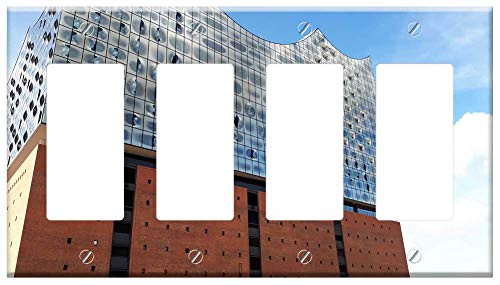 Switch Plate 4 Gang Rocker/GFCI - Elbe Philharmonic Hall Hamburg Harbour City Opera Switch Plate 4 Gang Rocker/GFCI - Elbe Philharmonic Hall Hamburg Harbour City Opera